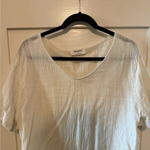 White Linen Top